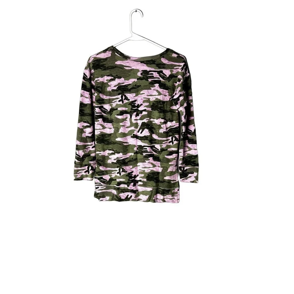 Justice PINK camo long sleeve shirt Size 10